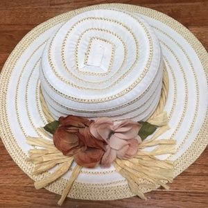 Straw Panama Floral Beach Sun Hat